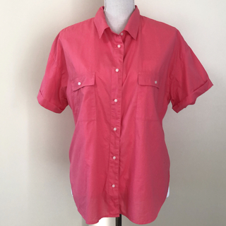 ミラオーウェン(Mila Owen)のミラオーウェン     フロントボタンコットンシャツ　綿100%(シャツ/ブラウス(半袖/袖なし))