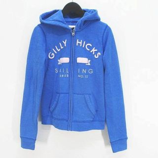 ギリーヒックス(Gilly Hicks)のGilly Hicks 長袖  ジップアップ パーカー XS 青系 ブルー ロゴ(パーカー)