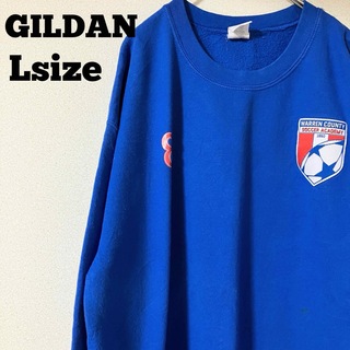 ギルタン(GILDAN)のGILDAN ギルダン スウェット トレーナー Ｌサイズ ＵＳＡ　古着 ブルー(トレーナー/スウェット)