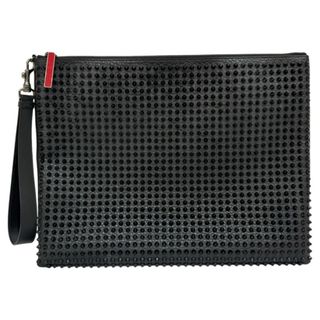 クリスチャンルブタン(Christian Louboutin)のChristian Louboutin クリスチャンルブタン クラッチバッグ 中古良品 ブラック レッド カーフレザー メンズ 12405K315(セカンドバッグ/クラッチバッグ)