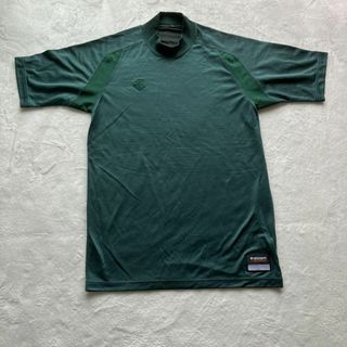 DESCENTE - DESCENTE デサント 半袖 スポーツ tシャツ グリーン 刺繍ロゴ 深緑