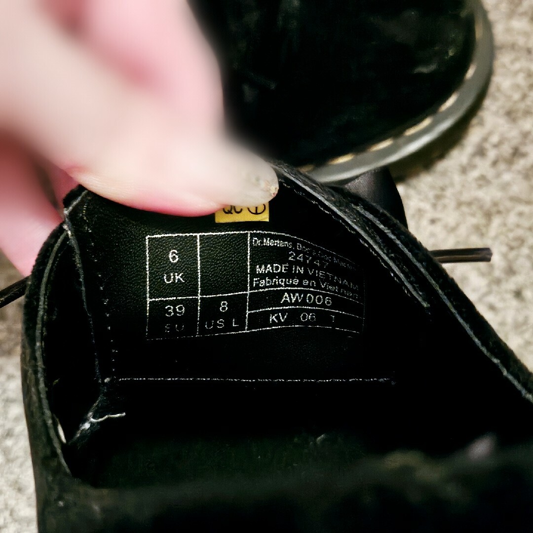 Dr.Martin ベルベット 3ホールシューズ UK4 美品 Dr.Martin ベルベット 3ホールシューズ UK4 美品