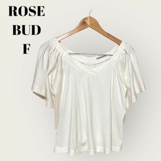 ローズバッド(ROSE BUD)のROSE BUD　ローズバッド　半袖 カットソー　F　オフホワイト　Tシャツ(カットソー(半袖/袖なし))