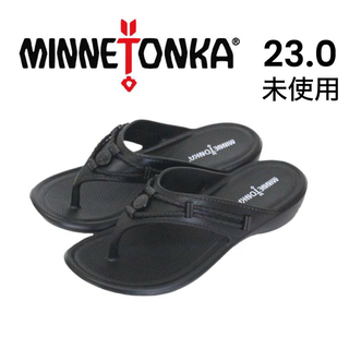【MINNETONKA】ミネトンカ 未使用 23.0 サンダル トング 黒