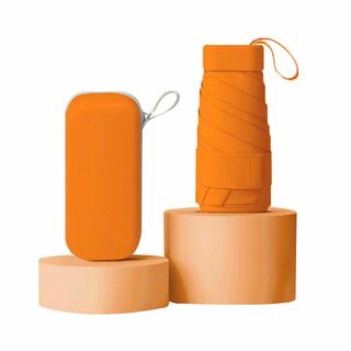【色: YS-オレンジ】折りたたみ傘 折り畳み傘 日傘 レディース 折畳傘 軽量(その他)