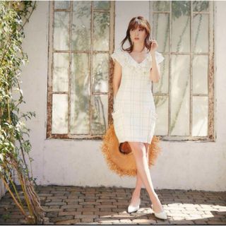 ハーリップトゥ(Her lip to)の♡herlipto summer tweed dress 【Sサイズ】♡(ひざ丈ワンピース)