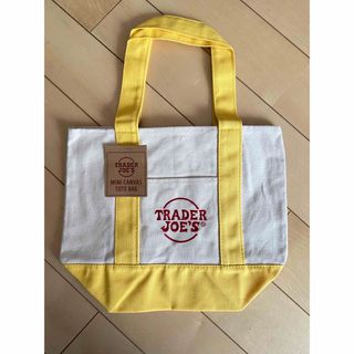 Trader Joe's トレジョ　ミニトートバッグ　イエロー　エコバッグ(エコバッグ)