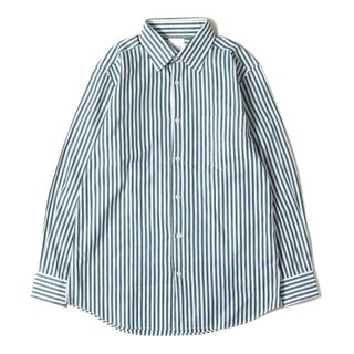 ポールスミス(Paul Smith)のPaul Smith ポールスミス シャツ サイズ:M ロンドンストライプ ドレスシャツ カフス裏花柄 コンバーチブルカフス ビジカジ キレカジ ホワイト グリーン 日本製 トップス カジュアルシャツ 長袖【メンズ】【中古】(シャツ)