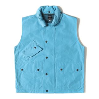 美品 south2 west8 サウスツー ウエストエイト ベスト サイズ:M 24SS コットン ナイロン カーメル ベスト Carmel Vest C/N Grosgrain OT457 アウトドア 収納フード ライトブルー トップス 【メンズ】【中古】(ベスト)