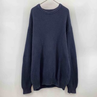 ザラ(ZARA)のZARA MAN ザラマン ネイビー Uネック 無地 シンプル メンズ ニット/セーター(ニット/セーター)