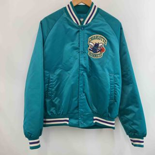 CHARLOTTE HORNETS シャーロット ホーネッツ ブルー ポイントロゴ 蜂 バスケットボール メンズ スカジャン(スカジャン)