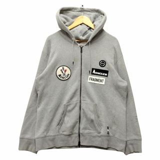 モンクレール(MONCLER)のMONCLER モンクレール × fragment MAGLIA ジップパーカー 並行輸入品 グレー サイズ XL 正規品 / 34419(パーカー)