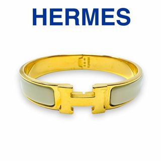 エルメス(Hermes)のエルメス バングル クリックH PM ゴールド アイボリー 金 ユニセックス(ブレスレット/バングル)