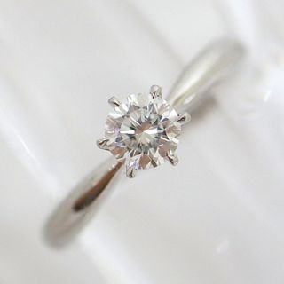 【MONNICKENDAM】モニッケンダム たて爪リング ダイヤモンド Pt900 D:0.404ct 鑑定書付き 11.0号 3.4g/kt10600ng(リング(指輪))