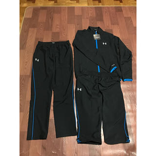 アンダーアーマー(UNDER ARMOUR)のアンダーアーマー ウィンド ジャケット パンツ LG ブラック ブルー マラソン(ウェア)