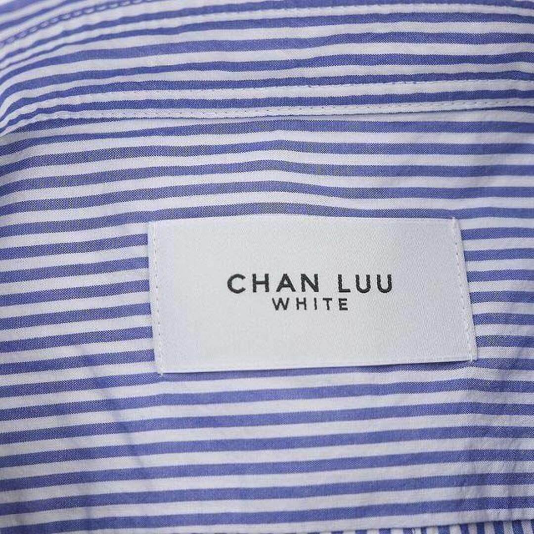 CHAN LUU(チャンルー)のチャン ルー シャツ ブラウス 長袖 前開き ストライプ コットン M 青 白 レディースのトップス(シャツ/ブラウス(長袖/七分))の商品写真
