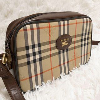 BURBERRY - BURBERRY ショルダーバッグ ノヴァチェック シャドーホースロゴ 茶