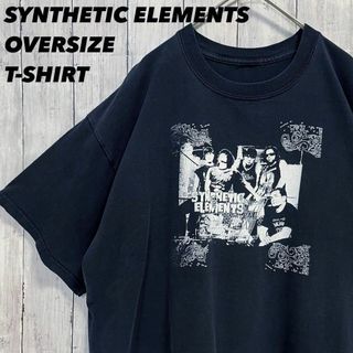 ミュージックTシャツ古着　SYNTHETIC ELEMENTSプリントTシャツ黒