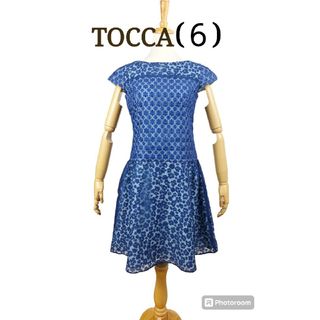 トッカ(TOCCA)の美品 tocca フラワーレースワンピース(ひざ丈ワンピース)