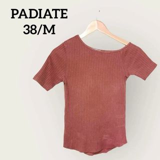 PADIATE　ラディエイト　アンシンメトリー　サマーニット　38/M　茶系(カットソー(半袖/袖なし))