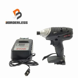 リョービ(RYOBI)の☆中古品☆RYOBI リョービ 14.4V 充電式インパクトドライバー BID-1406 充電器(BC-1401L)付 コードレス 90193(工具)