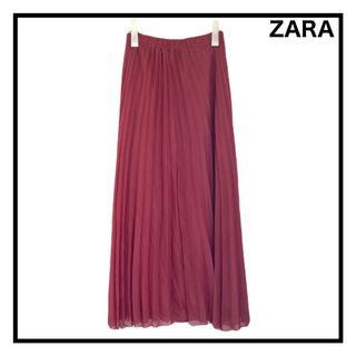 ザラ(ZARA)の新品タグ付き　ZARA　ザラ　プリーツスカート　ロング　ピンク　ウエストゴム(ロングスカート)