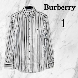 BURBERRY - 【美品】Burberry バーバリーブラックレーベル　綿シャツ　ストライプ