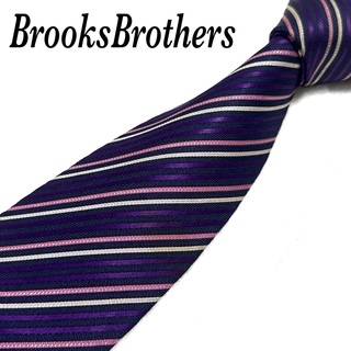 Brooks Brothers - 【美品】 ブルックスブラザーズ ネクタイ ストライプ シルク ハイブランド