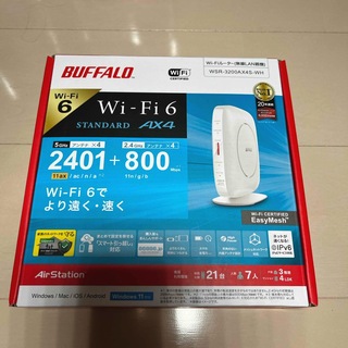 バッファロー(Buffalo)のBUFFALO Wi-Fiルーター ホワイト WSR-3200AX4S-WH(PC周辺機器)