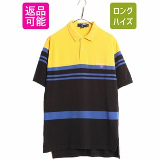 Ralph Lauren - 90s ポロスポーツ ラルフローレン ボーダー 鹿の子 半袖 ポロシャツ メンズ L 90年代 オールド ポロ 半袖シャツ ワンポイント マルチカラー