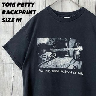 ミュージックティー(MUSIC TEE)のミュージックTシャツ古着　TOM PETTYバックプリントTシャツ　サイズM 黒(Tシャツ/カットソー(半袖/袖なし))