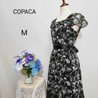 COPACA コパカ　極上美品　ドレス　ワンピース　パーティー　М　黒色系(ひざ丈ワンピース)