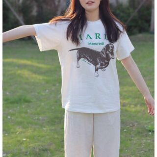 韓国 Mardi Mercrediマルディメクルディ Tシャツ　ホワイト(Tシャツ(半袖/袖なし))