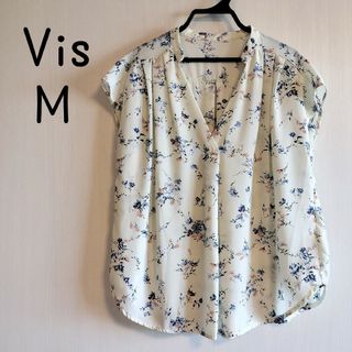 ヴィス(ViS)の【クリーニング済】ビス Vis 花柄ブラウス 半袖 Mサイズ(シャツ/ブラウス(半袖/袖なし))