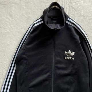 adidas - adidas トラックジャケット ジャージ ロゴ 万国旗 黒 L