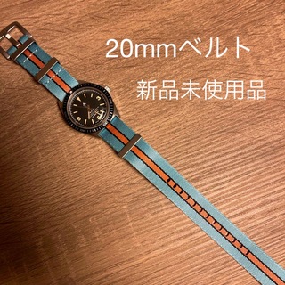 【腕時計ベルト】♦︎20mm♦︎水色×オレンジ♦︎おしゃれ♦︎夏っぽい(その他)