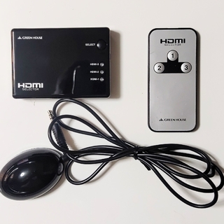グリーンハウス HDMIセレクター GH-HSW301【おまけのケーブル付き】(映像用ケーブル)