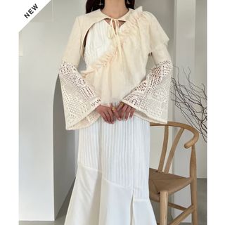 aerma flare lace sleeve short bolero ボレロ(カーディガン)