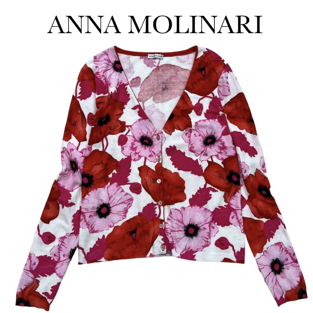 ANNA MOLINARI アンナモリナーリ 花柄Vネックカーディガン | フリマアプリ ラクマ ANNA MOLINARI アンナモリナーリ 花柄Vネックカーディガン | フリマアプリ ラクマ