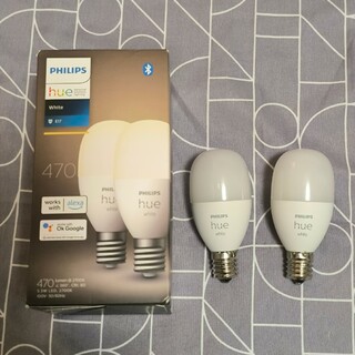 Philips Hue スマート電球 E17 2個セット 電球色 調光