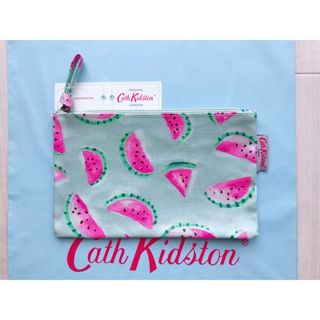 キャスキッドソン(Cath Kidston)の【新品未使用】キャスキッドソン フラットポーチ 通帳入れ ペンケース スイカ (ポーチ)