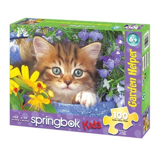 未開封100ピース ジグソーパズル ガーデンヘルパー 猫 ネコ 花 写真 子ども(その他)