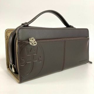 カステルバジャック(CASTELBAJAC)の【未使用級】CASTELBAJAC トリエ クラッチバッグ 2室 レザー ロゴ(セカンドバッグ/クラッチバッグ)