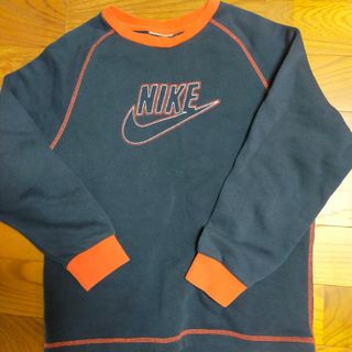 ナイキ(NIKE)のナイキNIKE　トレーナー 150㌢ネイビー&オレンジ(Tシャツ/カットソー)