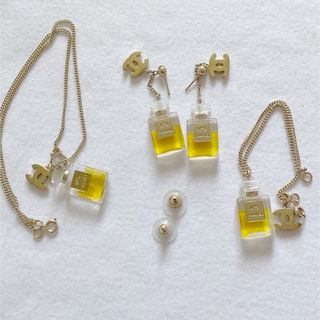 【人気】希少CHANEL  04A  香水　ピアス　ネックレス　ブレスレット