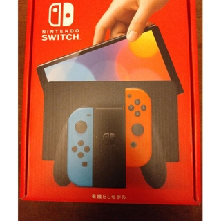 ニンテンドースイッチ(Nintendo Switch)のSwitch(有機EL) Joy-Con(L) ネオンブルー  ネオンレッド(家庭用ゲーム機本体)