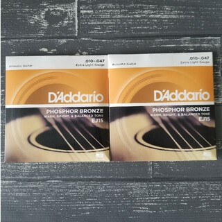 新品　D'Addario ダダリオ アコースティックギター弦 EJ15 2個(弦)