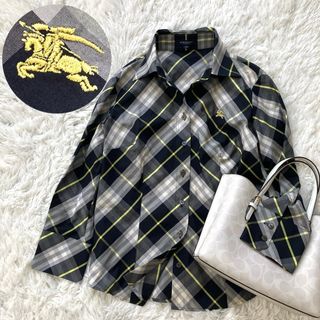 バーバリー(BURBERRY)の美品　バーバリーロンドン　ノバチェック　七分袖シャツ　サイズM  三陽商会(シャツ/ブラウス(長袖/七分))