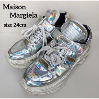 Maison Martin Margiela - メゾンマルジェラ レトロフィット スニーカー  虹銀 ITALY ユーズド加工