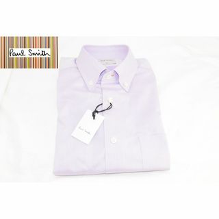 ポールスミス(Paul Smith)の新品☆Paul Smith 半袖 ドレスシャツ ボタンダウン☆パープル☆Sサイズ(シャツ)